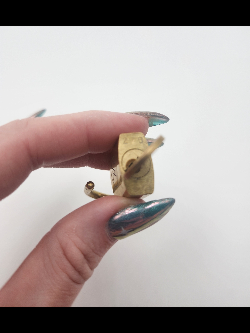Louis Vuitton Brass Padlock with Key Gold Tone #220 Series - Picture 3 of 4